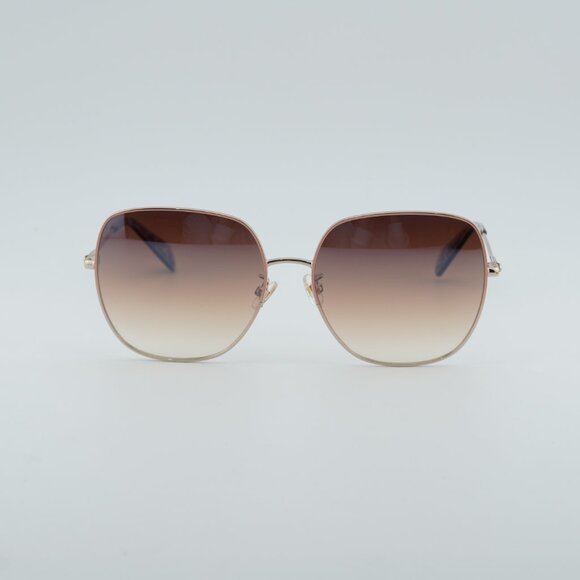 Kate Spade CHARLI/F/S 0AU2 NQ Sunglasses Red Gold Square Frame, Brown Lenses main image 9